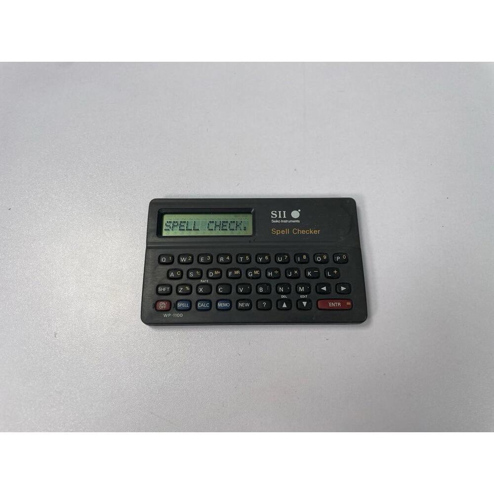 SII Seiko WP-1100 Spell Checker Vintage Electronic Dictionary w/ Case